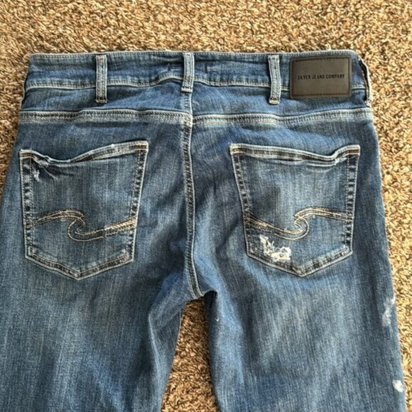 Silver Jeans 32 x 30 Medium Wash Allen Classic Fit Slim Leg - Picture 6 of 9